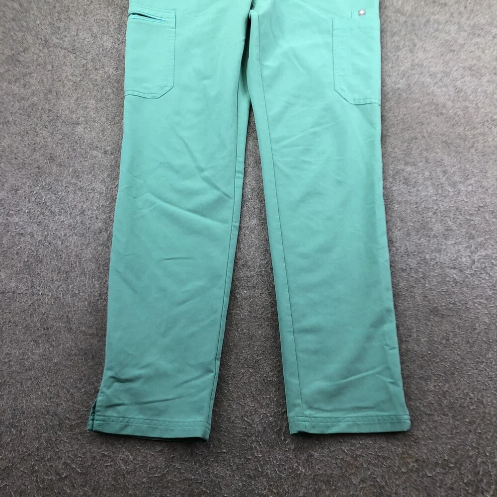 FIGS Scrub Pants Womens Small Green Cargo Twill Technical Collection Medical